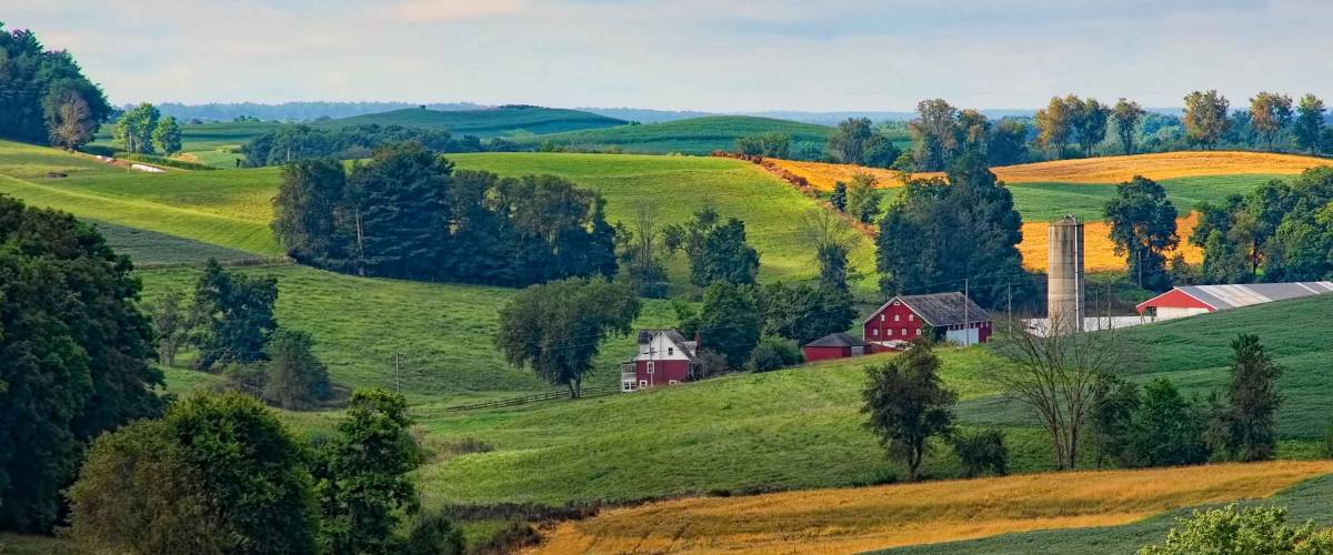 Beautiful farmland in the Ohio countryside