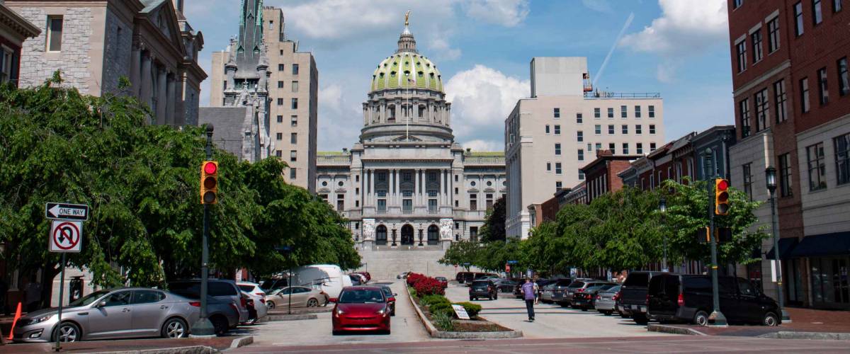 Pennsylvania State Capitol Architecture Buildings Looking Down State Street